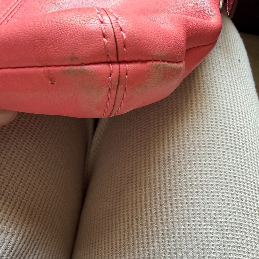 Coach Coral and Pink Leather Tote - Picture 8 of 10